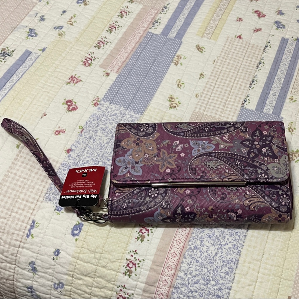 MUNDI Floral Patterned BIG FAT WALLET